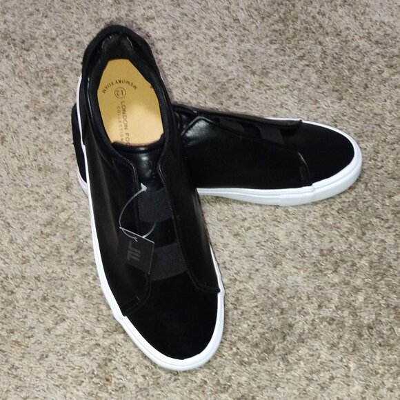 Men\'s London Fog Memory Foam Black Francis Slip on Shoes Size 12 M. NWT. main image 6